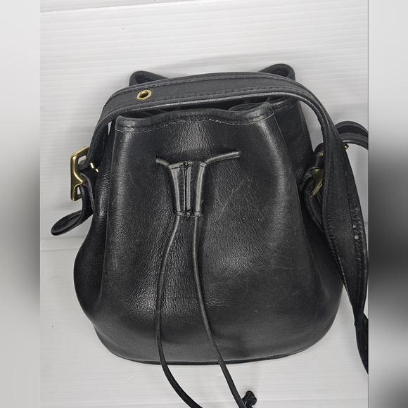 Coach Vintage 9952 Lula "Smith's Legacy" Black Leather Drawstring Bucket Bag - Picture 2 of 16